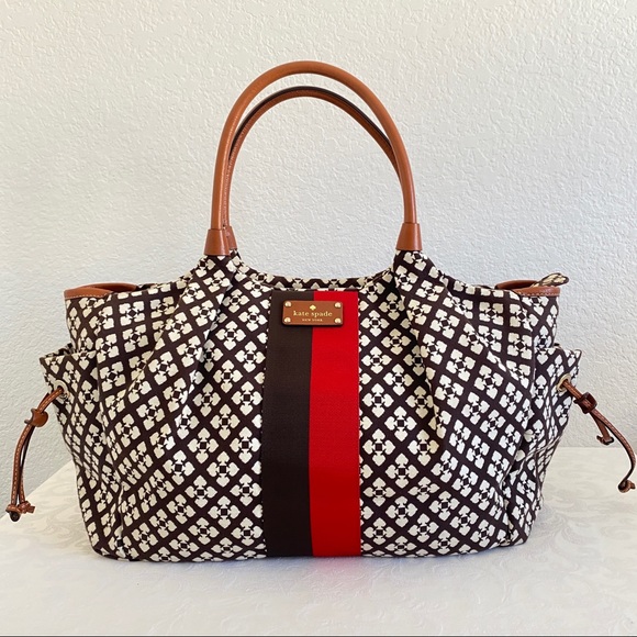 Kate spade heart print multi purpose canvas and leather tote - Picture 1 of 11